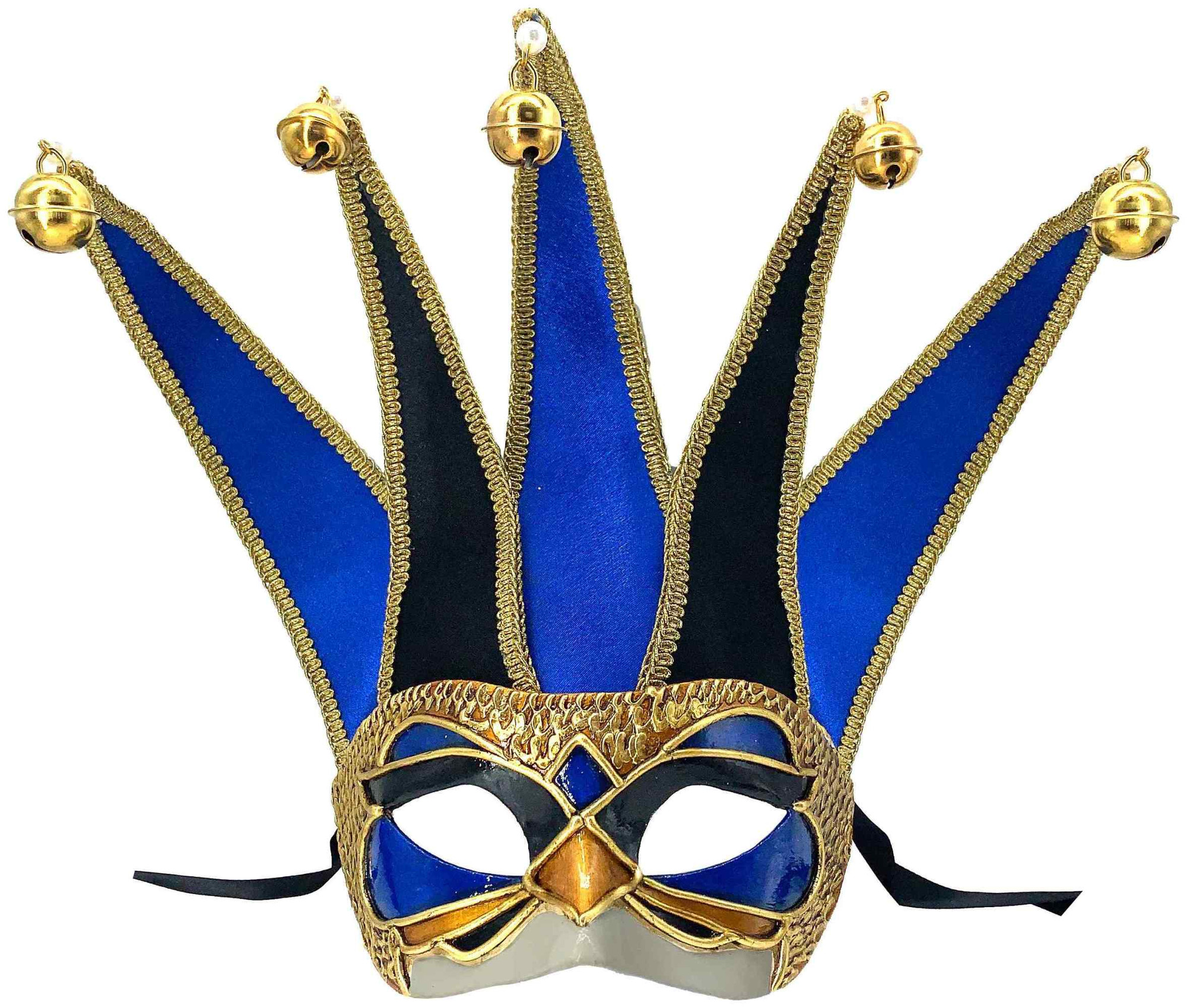 Colombina Jolly Velluto Blue Black Venetian Italian Masquerade Womens Mens Mask