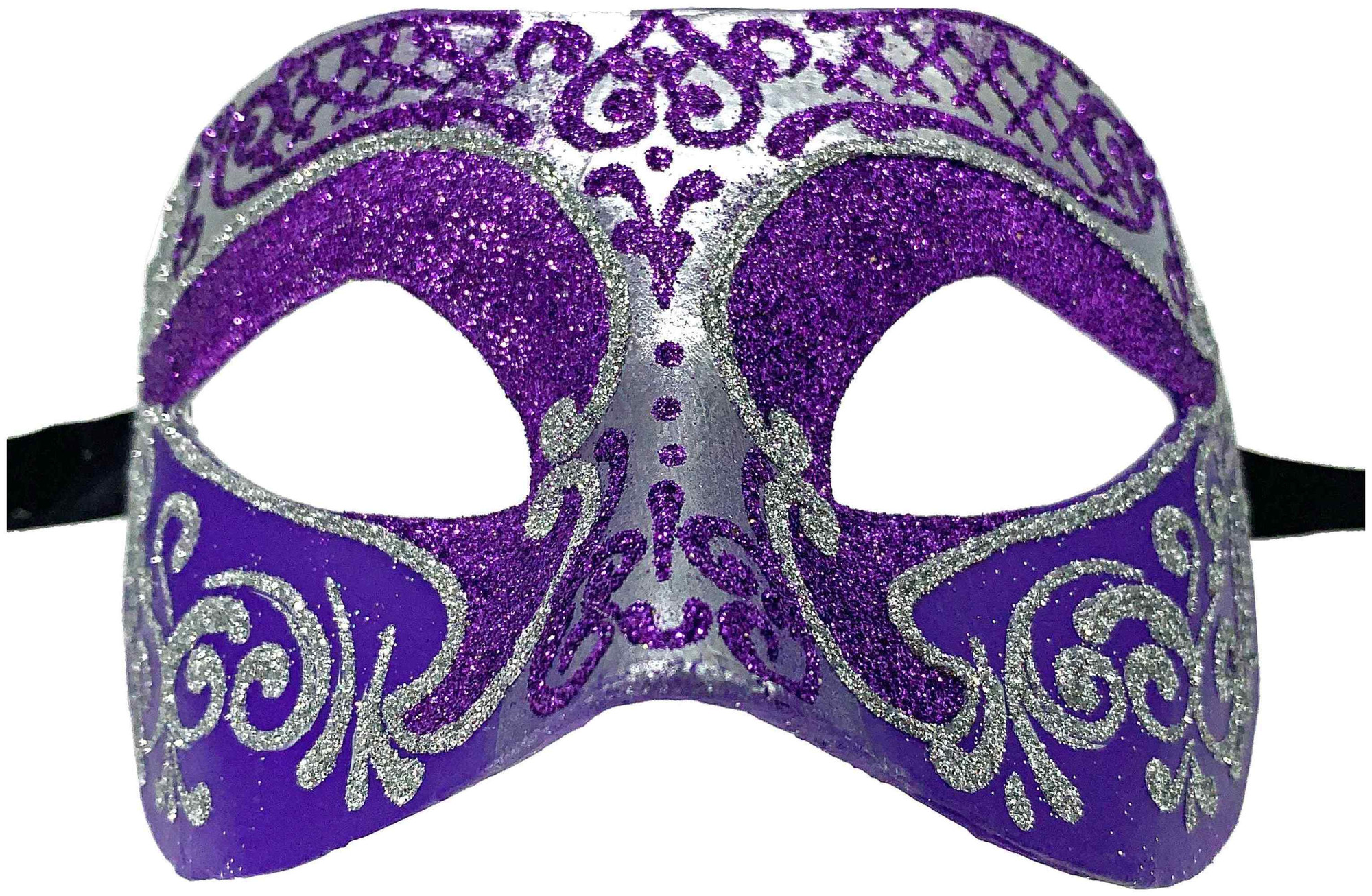 Settecento Brill Silver Purple Venetian Italian Made Masquerade Womens Mask