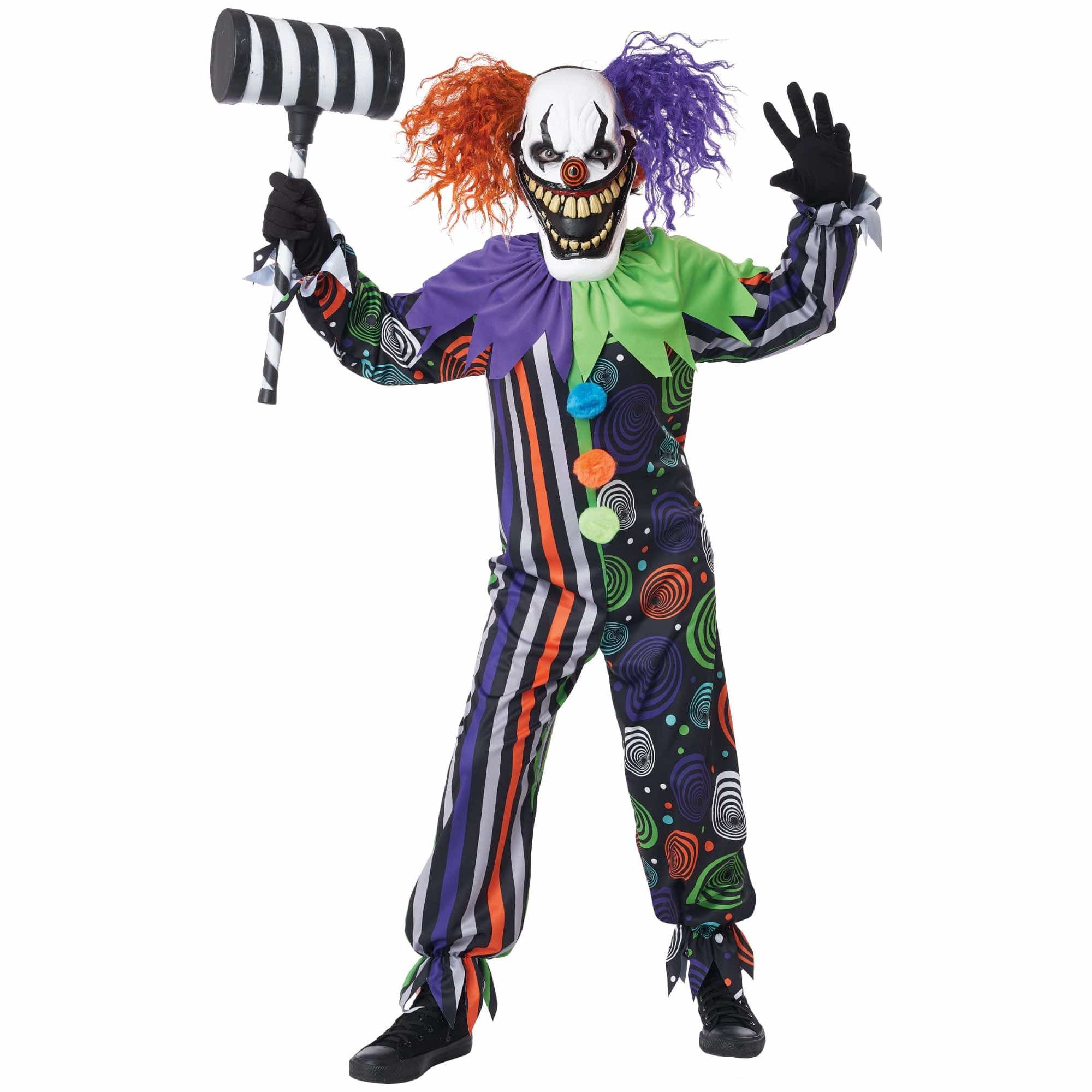 Funhouse Fiend Horror Clown Evil Jester Joker Halloween Child Boys Costume
