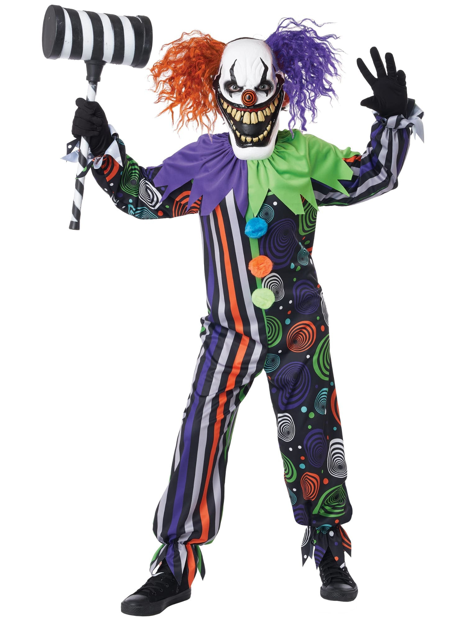 Funhouse Fiend Horror Clown Evil Jester Joker Halloween Child Boys Costume