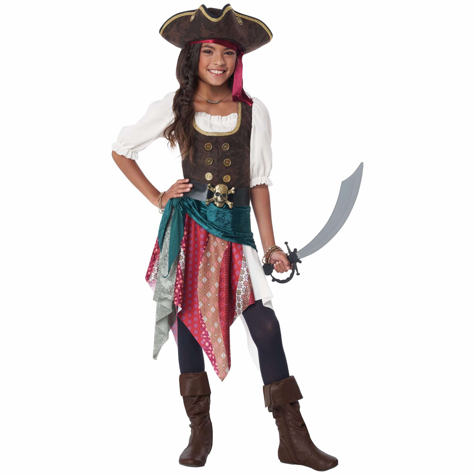 Boho Pirate Renaissance Gypsy Medieval Story Book Week Child Girls Costume