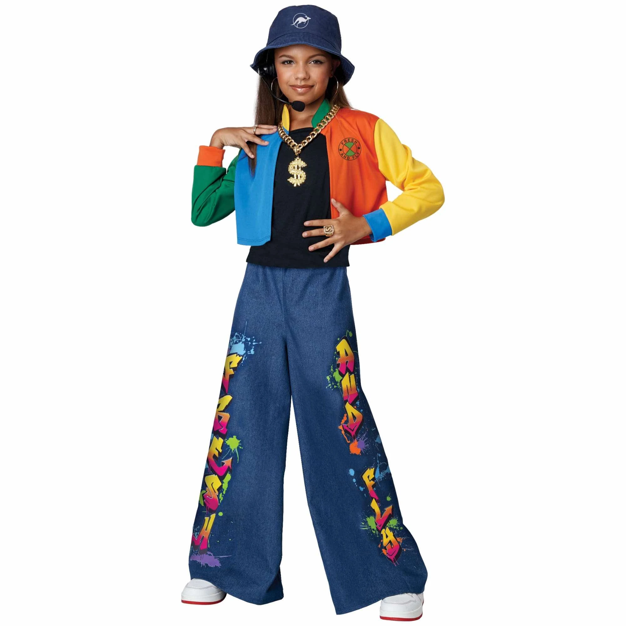 90s Hip Hop Girl 1990s Dancer Rap Star Pop Rock Book Week Child Girls Costume
