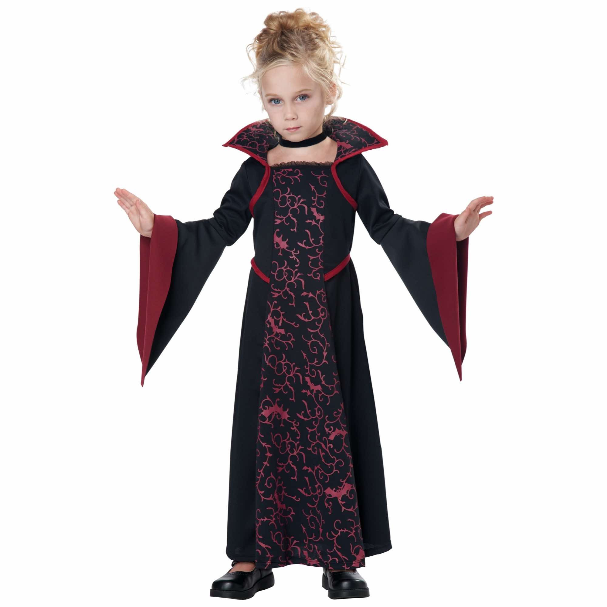 Royal Vampire Vampiress Gothic Medieval Halloween Toddler Girls Costume