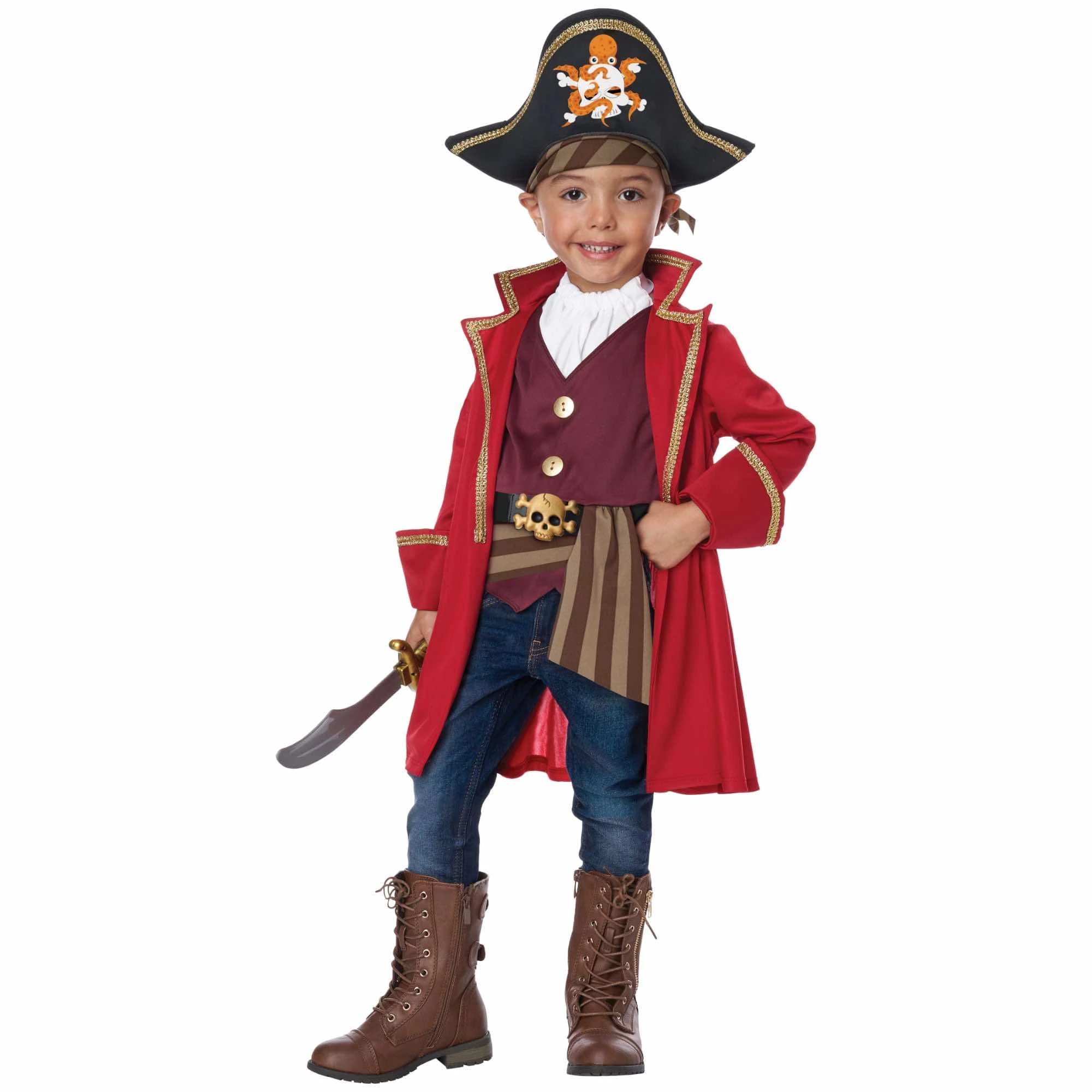 Cap'n Shorty Pirate Captain Swashbuckler Book Week Toddler Boys Costume