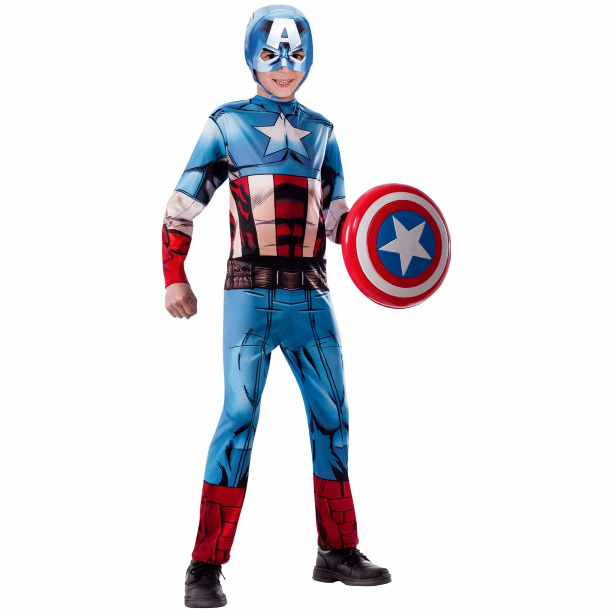 Captain America Marvel Avengers Superhero Book Week Child Boys Costume 6-8