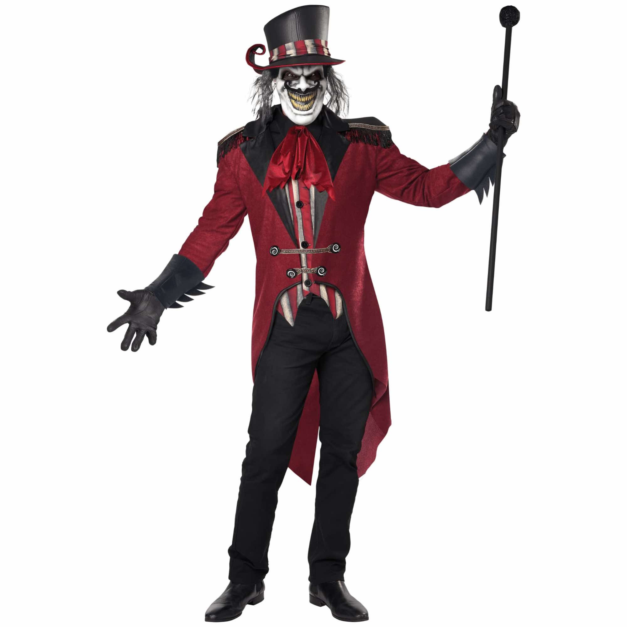 Wicked Ringmaster Dark Circus Horror Scary Evil Halloween Adult Mens Costume
