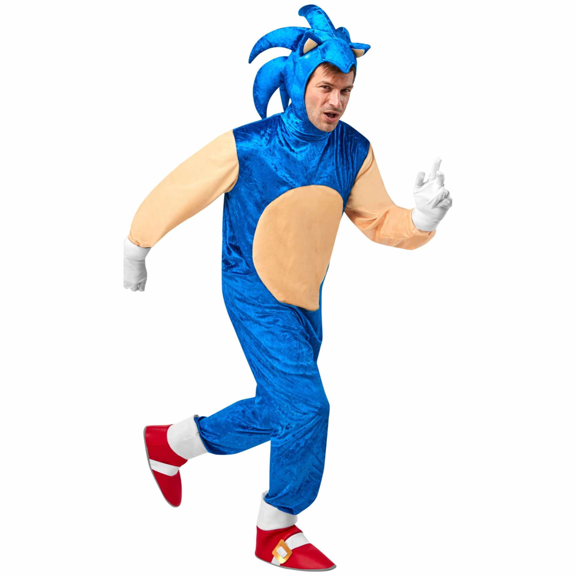 Sonic Deluxe Sonic The Hedgehog Video Game Movie Adult Mens Costume