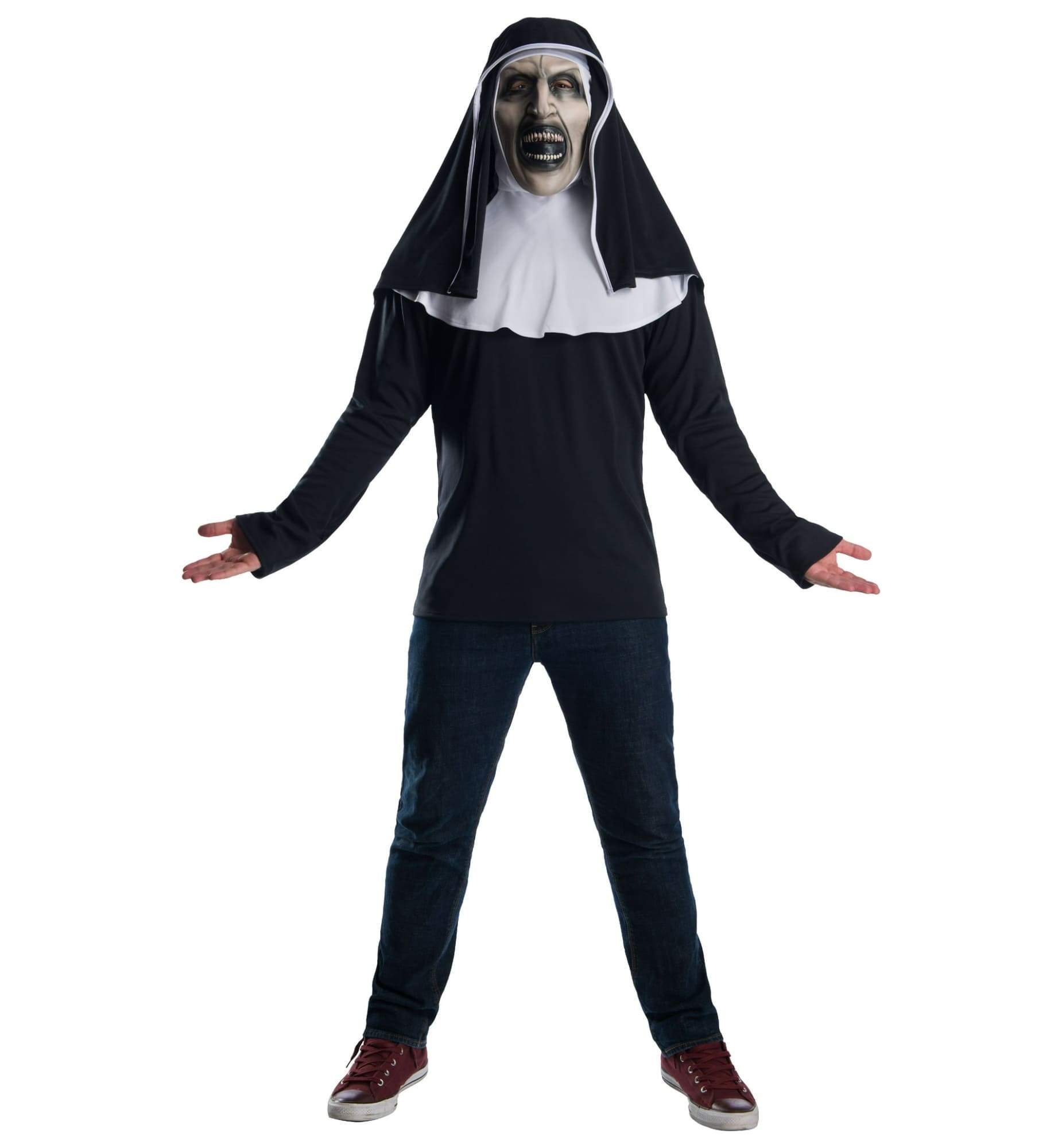 The Nun Conjuring Universe Horror Movie Halloween Mens Costume Top Mask