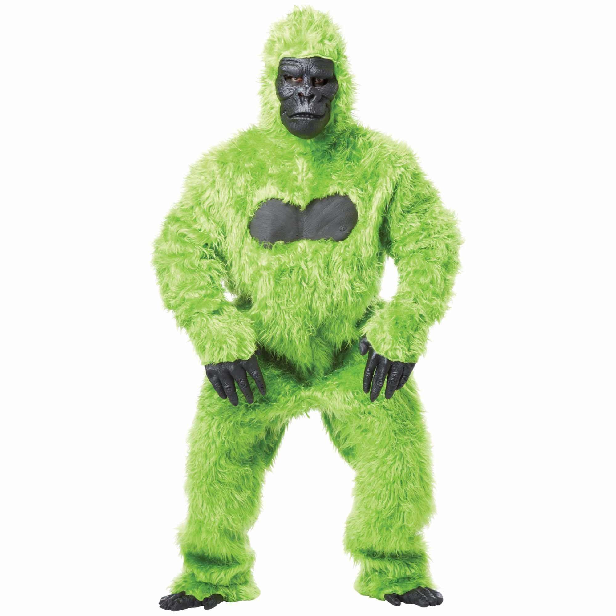 Gorilla Green Goin' Ape Green King Kong Animal Deluxe Mascot Adult Mens Costume
