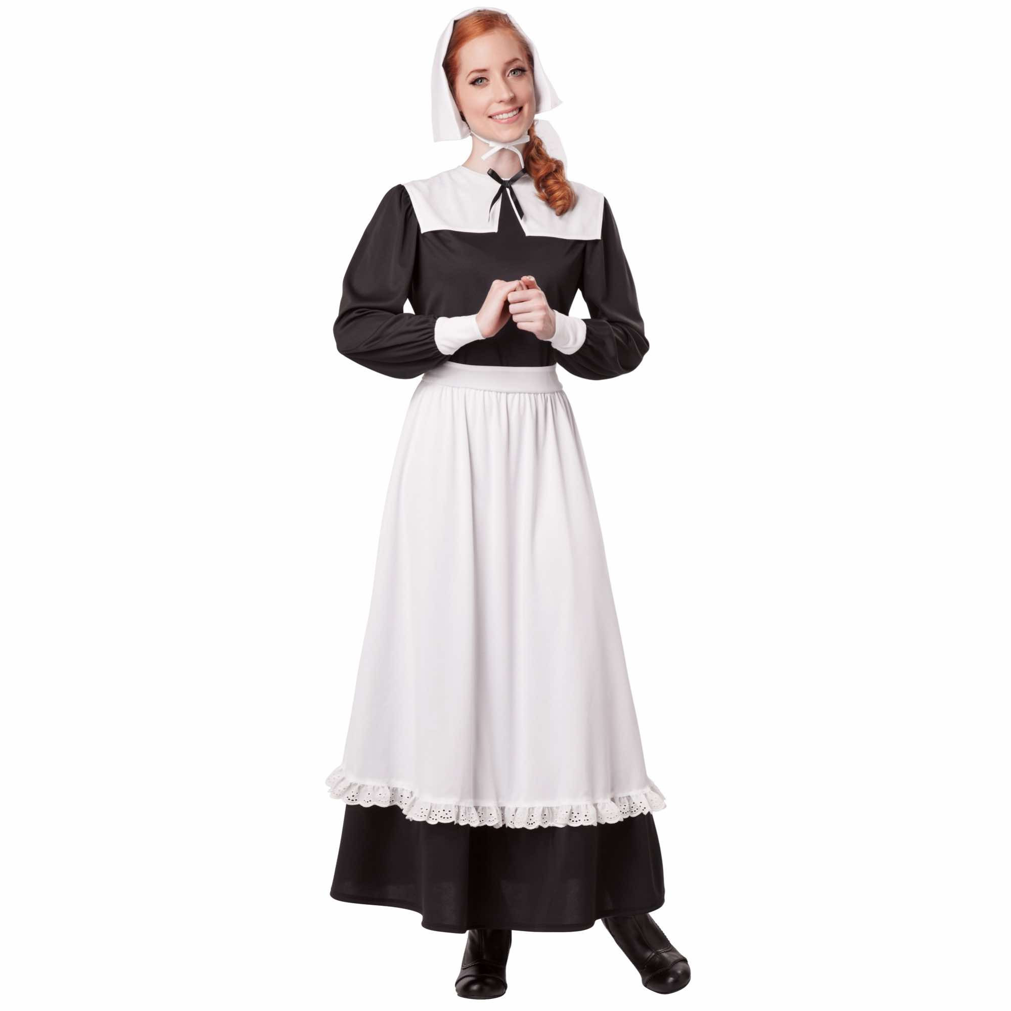 Pilgrim Colonial Olden Day Pioneer Victorian Thanksgiving Womens Costume