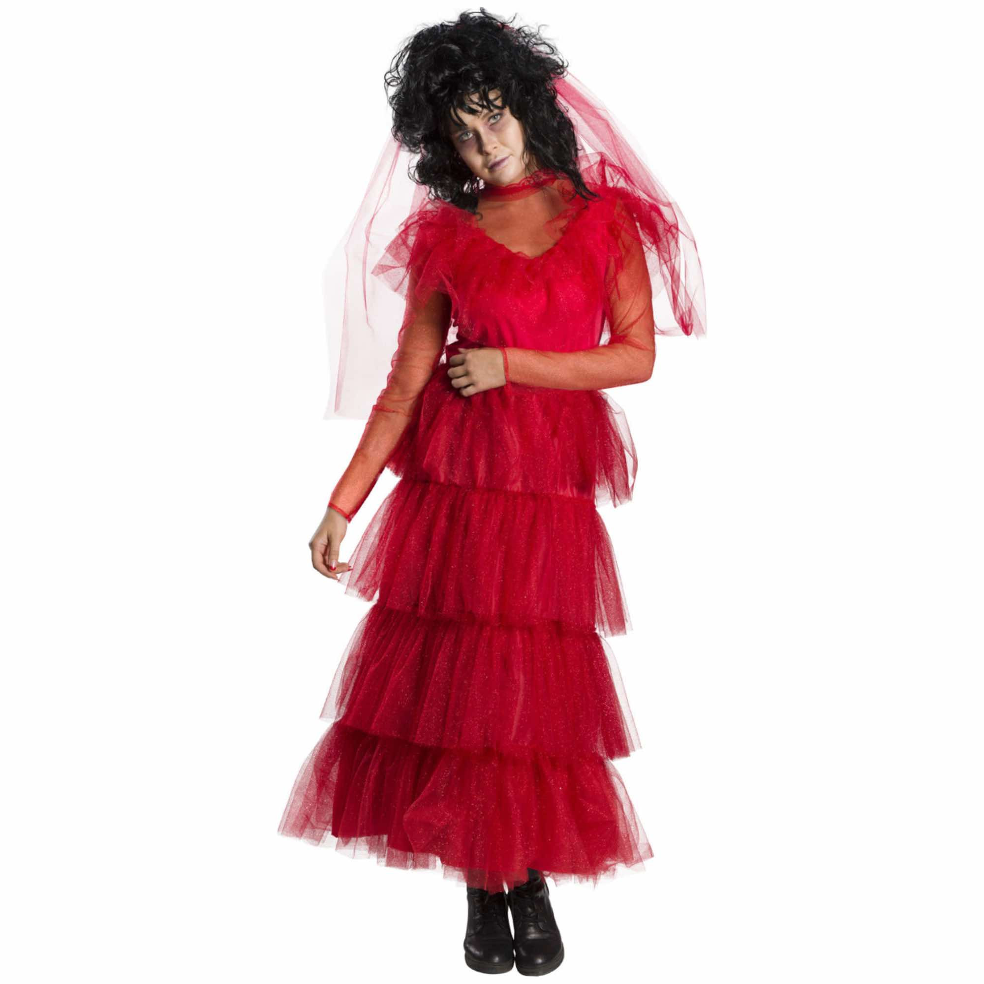 Lydia Deetz Wedding Dress Beetlejuice Movie Horror Adult Womens Costume
