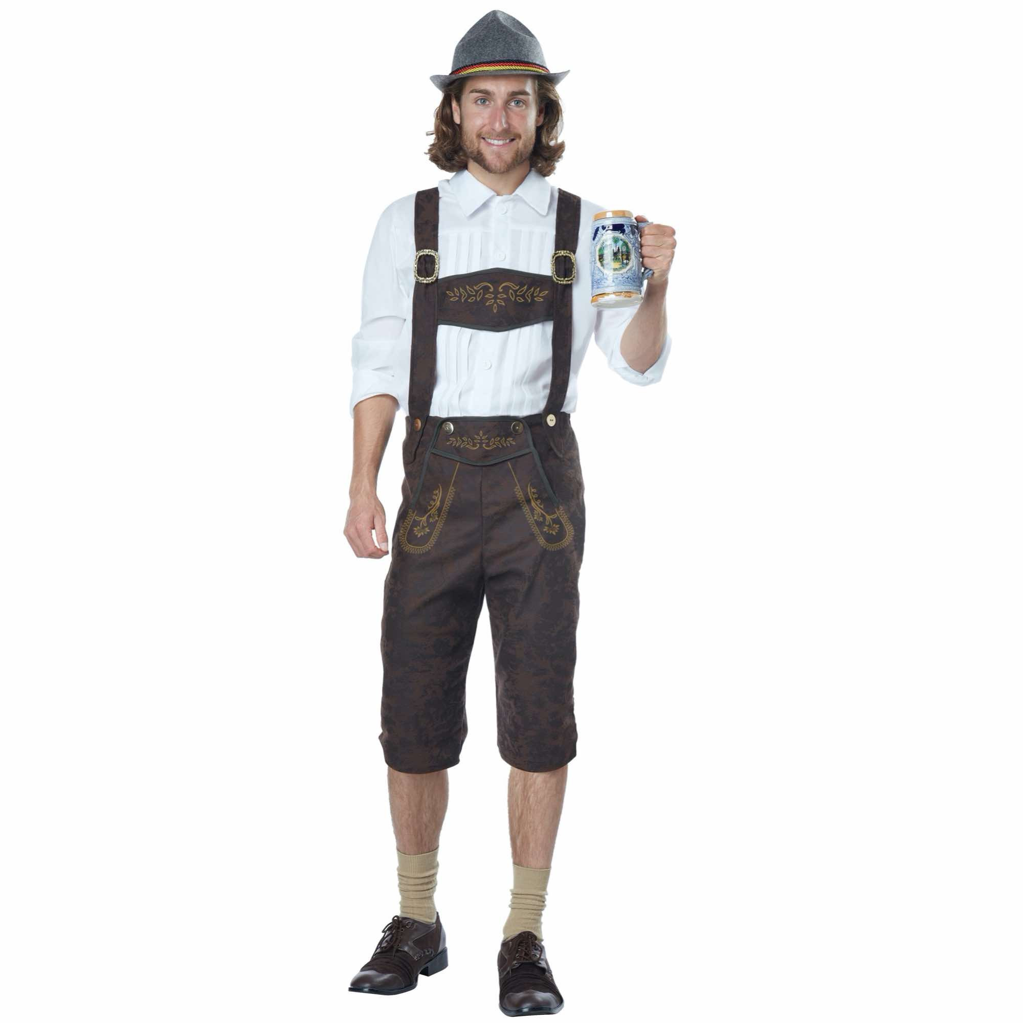 Oktoberfest Man Beer Volksfest Bavarian German Lederhosen Adult Mens Costume