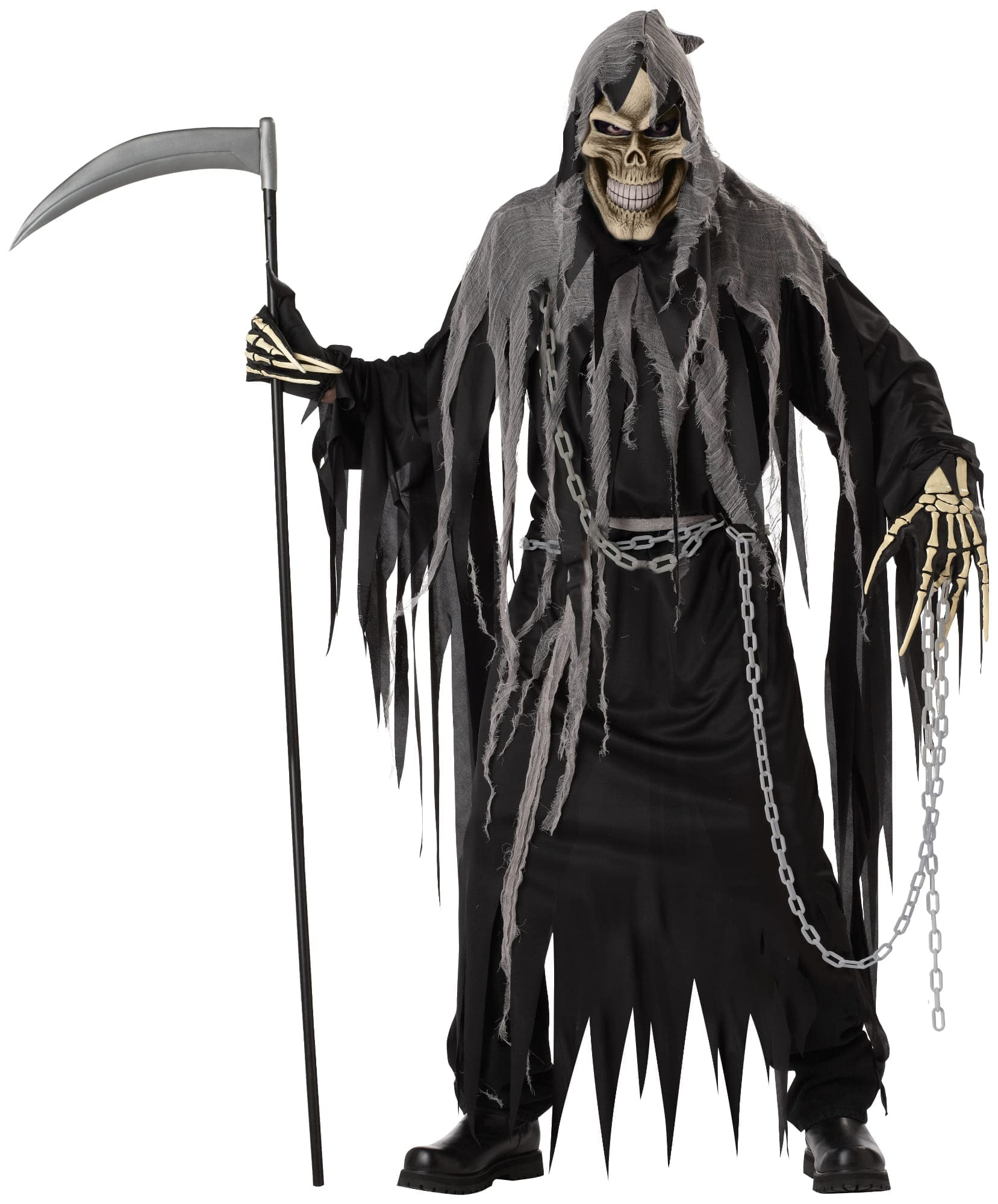 Mr Grim Reaper Deluxe Horror Skeleton Monster Death Halloween Mens Costume