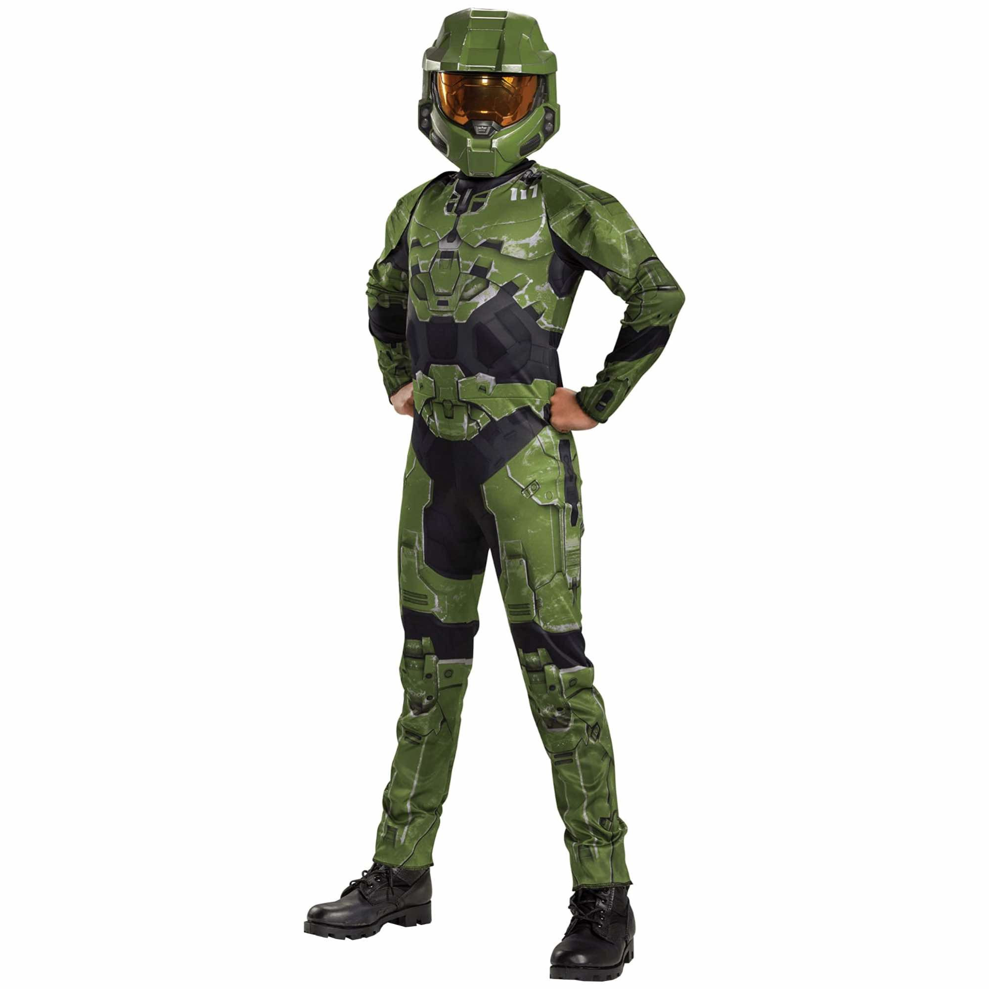 Master Chief Halo Infinite Classic Army Video Games Child Boys Costume