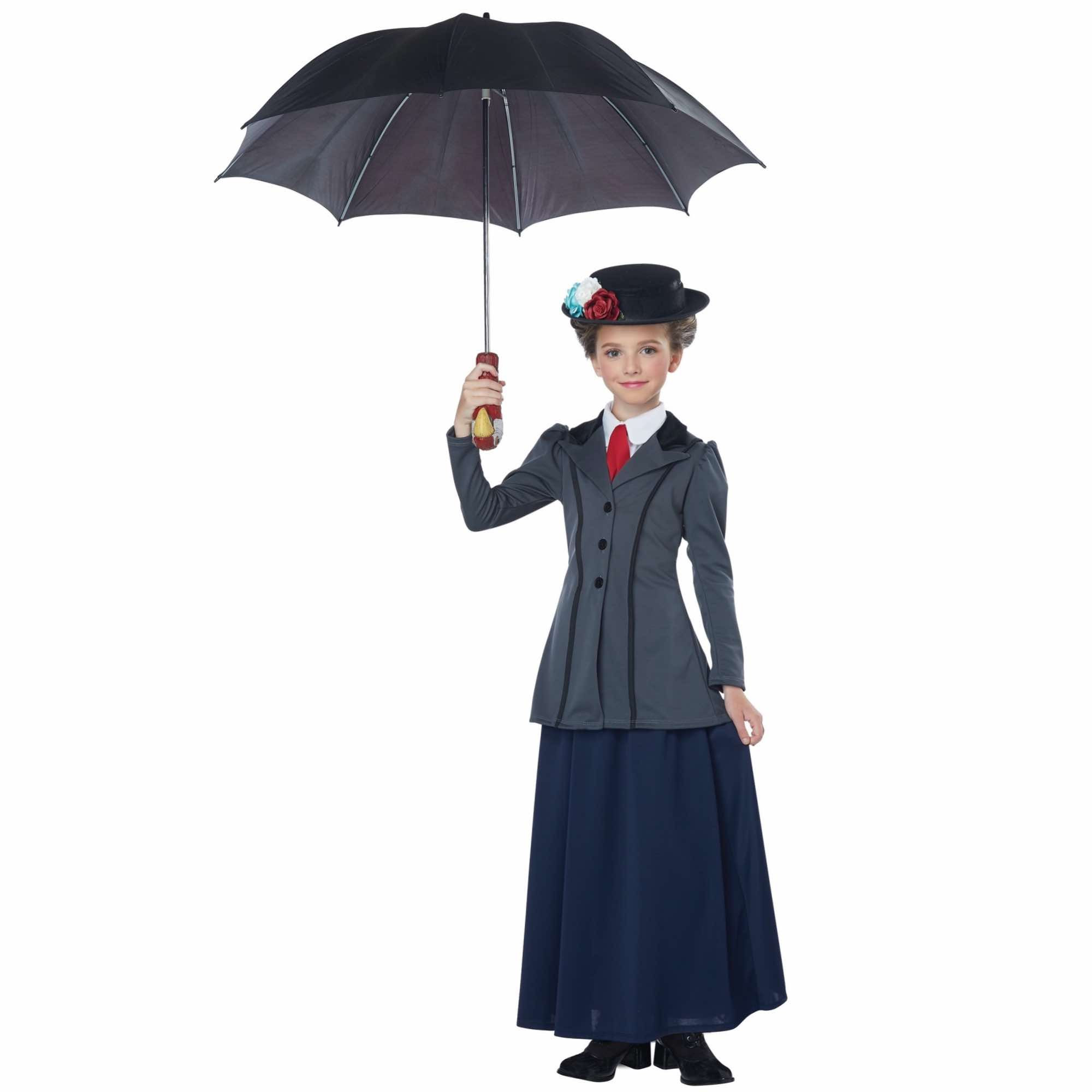 English Nanny Poppins Victorian Magic Maid Book Week Child Girls Costume