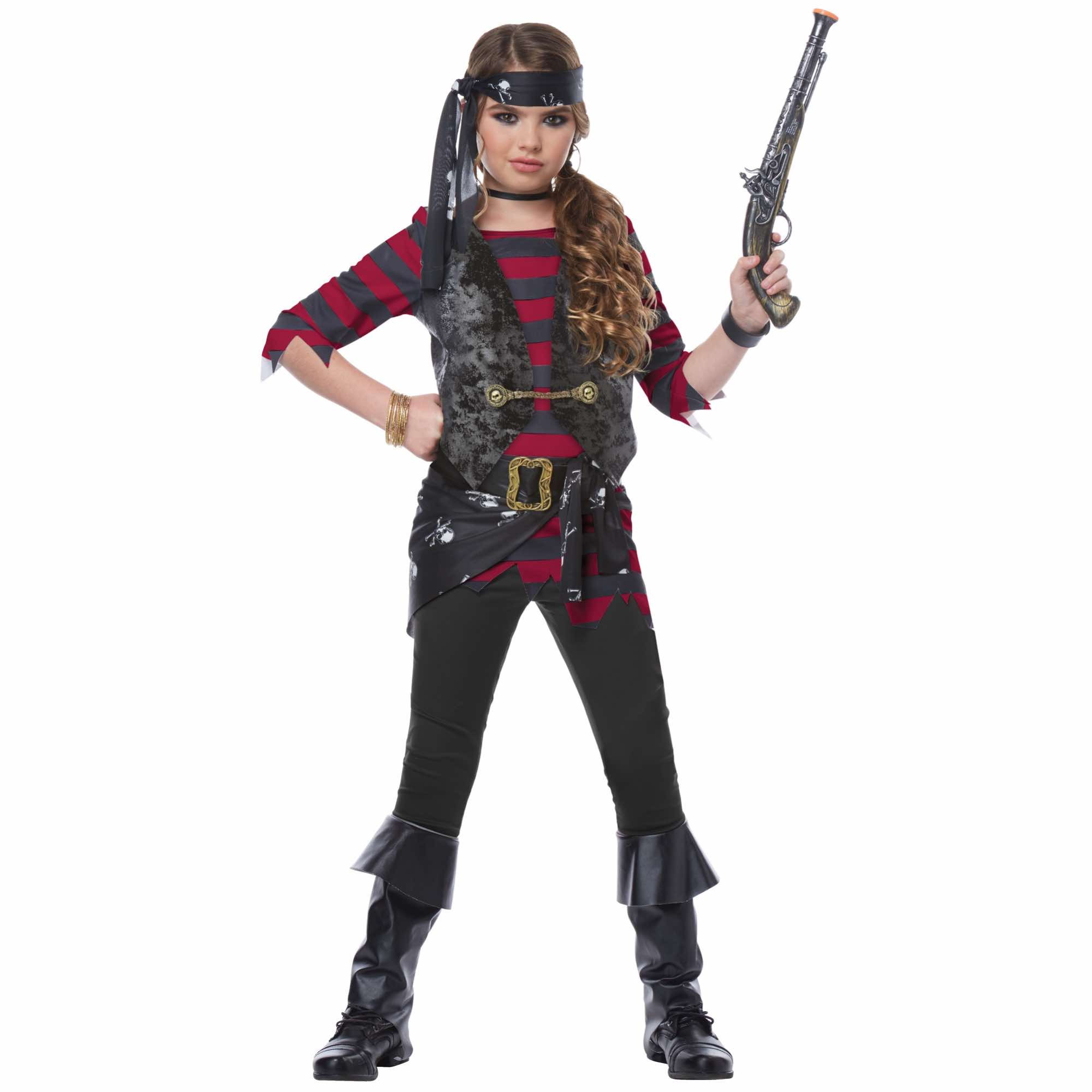 Renegade Pirate Buccaneer Caribbean Swashbuckler Book Week Girls Costume