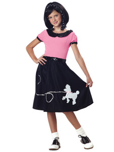 50s Hop Pink Poodle 1950s Greaser Rock Roll Retro Book Week Girls Costume