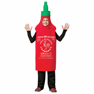 Sriracha Sauce Condiment Food Funny Unisex Child Boys Girl Costume 7-10 Sriracha Sauce Condiment Food Funny Unisex Child Boys Girl Costume 7-10