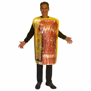 Oscar Mayer Packaged Thick Cut Bacon Breakfast Food Unisex Adult Mens Costume Oscar Mayer Packaged Thick Cut Bacon Breakfast Food Unisex Adult Mens Costume
