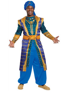 Genie Deluxe Disney Aladdin Arabian Movie Story Book Week Adult Mens Costume XL Genie Deluxe Disney Aladdin Arabian Movie Story Book Week Adult Mens Costume XL