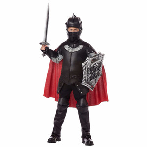 The Black Knight Renaissance Medieval Warrior Book Week Child Boys Costume The Black Knight Renaissance Medieval Warrior Book Week Child Boys Costume