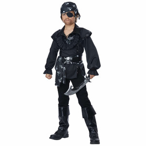 Skull Island Pirate Buccaneer Captain Carribbean Book Week Child Boys Costume