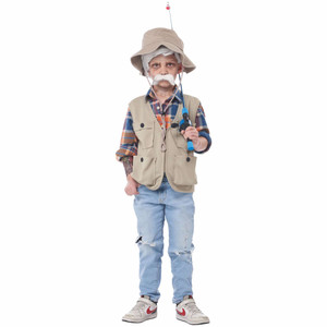 100 Days And Gone Fishing Old Man Grandpa 100 Days of School Child Boys Costume 100 Days And Gone Fishing Old Man Grandpa 100 Days of School Child Boys Costume