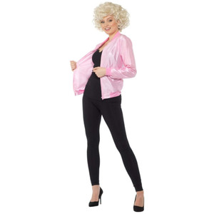 Pink Lady 50s Ladies Rock Roll Retro Grease Adult Womens Costume Jacket Plus XL Pink Lady 50s Ladies Rock Roll Retro Grease Adult Womens Costume Jacket Plus XL