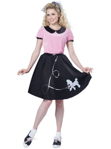 50s Hop Poodle Pink Rock Roll Greaser Bopper Retro Womens Costume 50s Hop Poodle Pink Rock Roll Greaser Bopper Retro Womens Costume