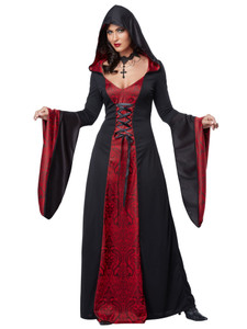 Gothic Robe Elegant Vampiress Vampire Vampires Medieval Witch Womens Costume Gothic Robe Elegant Vampiress Vampire Vampires Medieval Witch Womens Costume