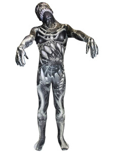 Skull And Bones Horror Zombie Halloween Child Boys Costume Morphsuit Skull And Bones Horror Zombie Halloween Child Boys Costume Morphsuit
