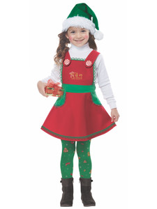 Elf In Charge Santa Helper Christmas Holiday Dress Up Toddler Girls Costume Elf In Charge Santa Helper Christmas Holiday Dress Up Toddler Girls Costume