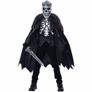 King Of The Dead Medieval Ghost Skeleton Horror Halloween Child Boys Costume King Of The Dead Medieval Ghost Skeleton Horror Halloween Child Boys Costume
