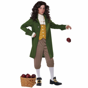 Sir Isaac Newton Famous Physicist Scientist Colonial Child Boys Costume Sir Isaac Newton Famous Physicist Scientist Colonial Child Boys Costume