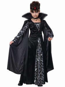 Vampire Queen Vampires Gothic Medieval Horror Halloween Child Girls Costume Vampire Queen Vampires Gothic Medieval Horror Halloween Child Girls Costume