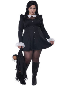 Gothic Mini Dress Wednesday Magic Witch Halloween Adult Womens Costume Plus Gothic Mini Dress Wednesday Magic Witch Halloween Adult Womens Costume Plus
