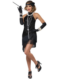 Fabulous Flapper Roaring 20s Jazz Gangster Party Adult Womens Costume Fabulous Flapper Roaring 20s Jazz Gangster Party Adult Womens Costume