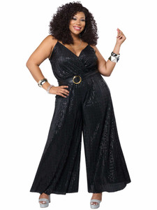 Lets Dance Disco Jumpsuit 70s Dancing Queen Retro Adult Womens Costume Plus Lets Dance Disco Jumpsuit 70s Dancing Queen Retro Adult Womens Costume Plus