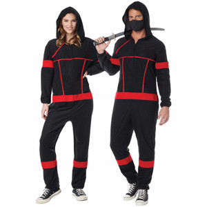 Ninja Fleece Jumpsuit Japanese Stealth Warrior Unisex Mens Womens Costume Ninja Fleece Jumpsuit Japanese Stealth Warrior Unisex Mens Womens Costume