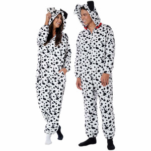 Dalmatian Fleece Jumpsuit Dog Animal Storybook Unisex Mens Womens Costume Dalmatian Fleece Jumpsuit Dog Animal Storybook Unisex Mens Womens Costume