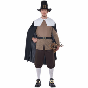 Mayflower Pilgrim Thanksgiving Colonial Pioneer Olden Day Adult Mens Costume Mayflower Pilgrim Thanksgiving Colonial Pioneer Olden Day Adult Mens Costume