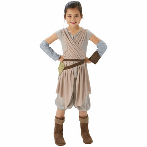 Rey Deluxe Star Wars Girls Costume Rey Deluxe Star Wars Girls Costume