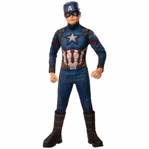 Captain America Deluxe Marvel Avengers Boys Costume Captain America Deluxe Marvel Avengers Boys Costume