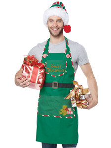 Santa’s Workshop Elf Helper Christmas Holiday Apron Hat Mens Costume Kit Santa’s Workshop Elf Helper Christmas Holiday Apron Hat Mens Costume Kit