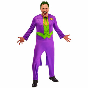 Joker Printed Jumpsuit DC Men Costume Joker Printed Jumpsuit DC Men Costume
