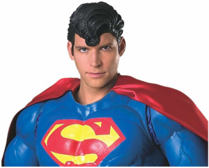 Superman Superhero Black Mens Wig Superman Superhero Black Mens Wig