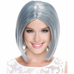 Frosted Midi Bob Grey Cyberpunk Anime Womens Wig Frosted Midi Bob Grey Cyberpunk Anime Womens Wig