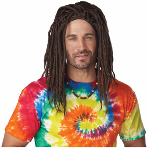 Island Dreads Rasta Dreadlock Pirate 70s 90s 2000s Brown Unisex Wig