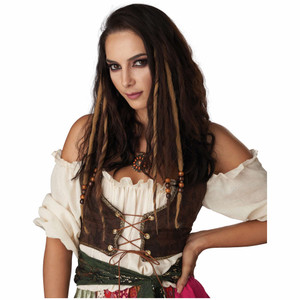 Steampunk Pirate Voodoo Viking Brown Dreadlocks Womens Wig Steampunk Pirate Voodoo Viking Brown Dreadlocks Womens Wig