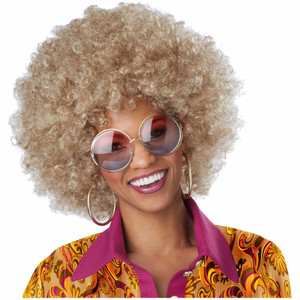 Foxy Lady Disco 60s 70s Afro Dirty Blonde Adult Unisex Wig Foxy Lady Disco 60s 70s Afro Dirty Blonde Adult Unisex Wig